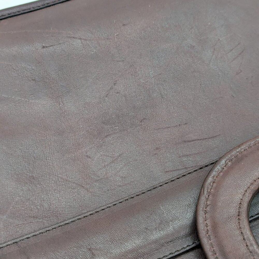 Coach Vintage Embassy Briefcase Mahogany Brown Leather Zip Close Made in USA - Picture 11 of 12